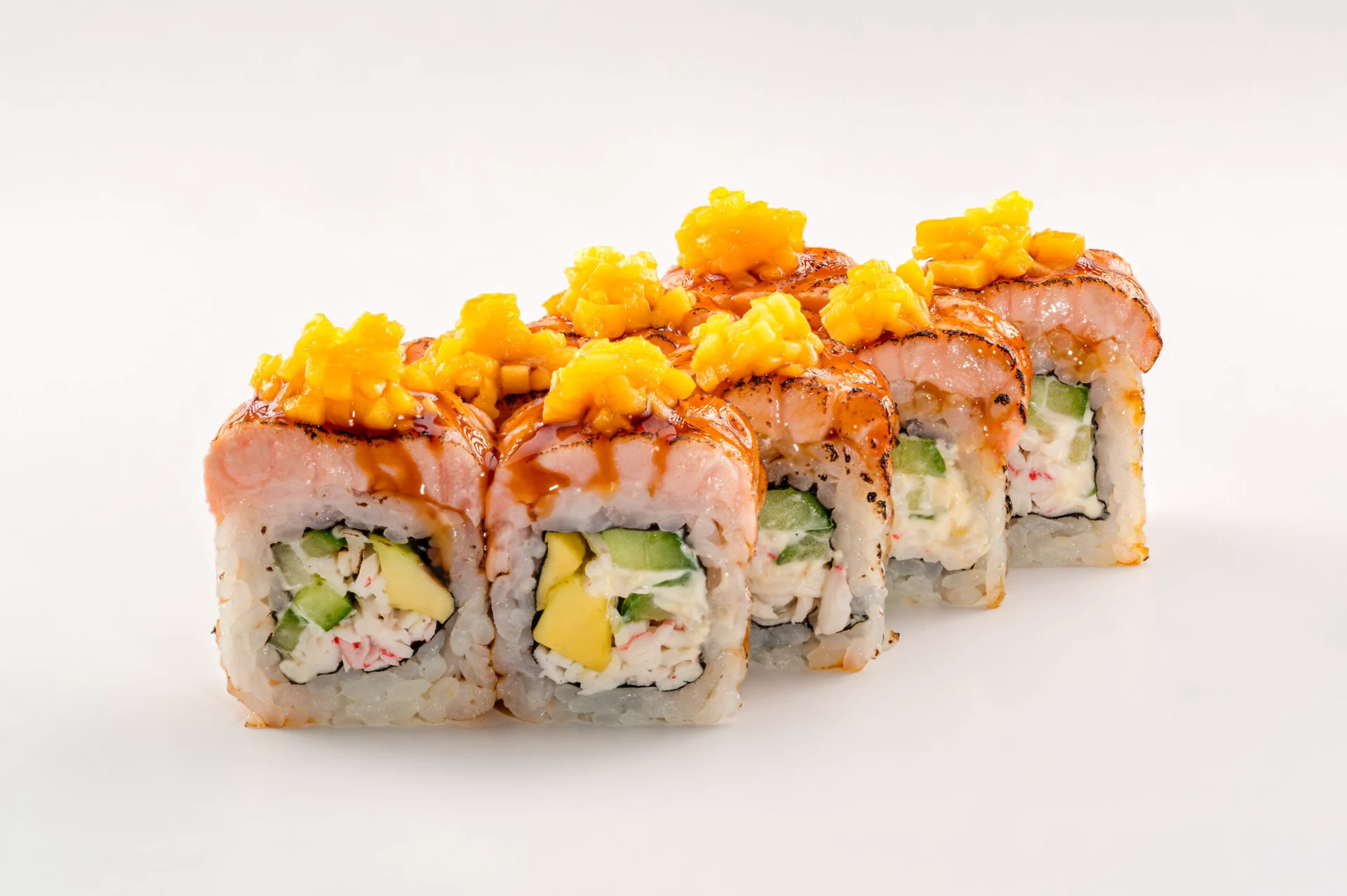 Qisqichbaqali kuydirilgan roll